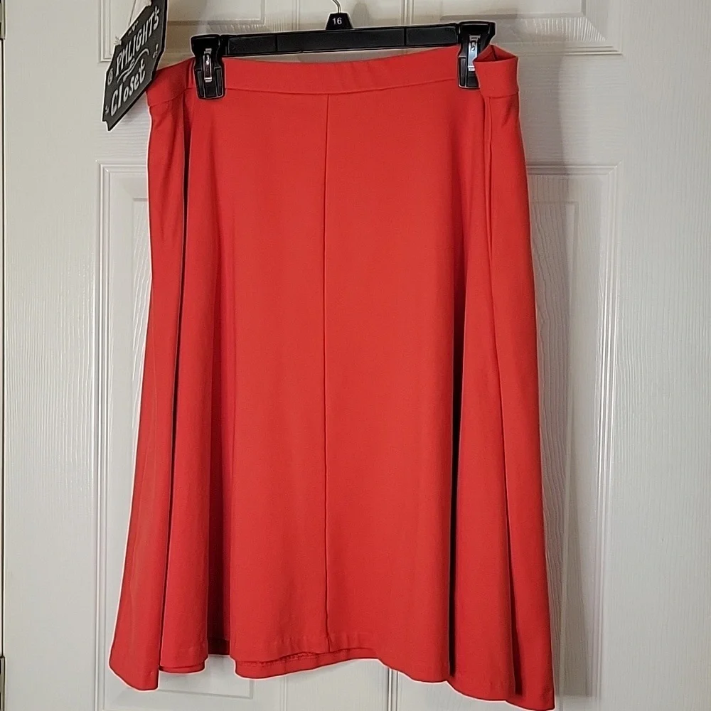 Adrienne Vittadini Skirt XL Coral Pink A-Line